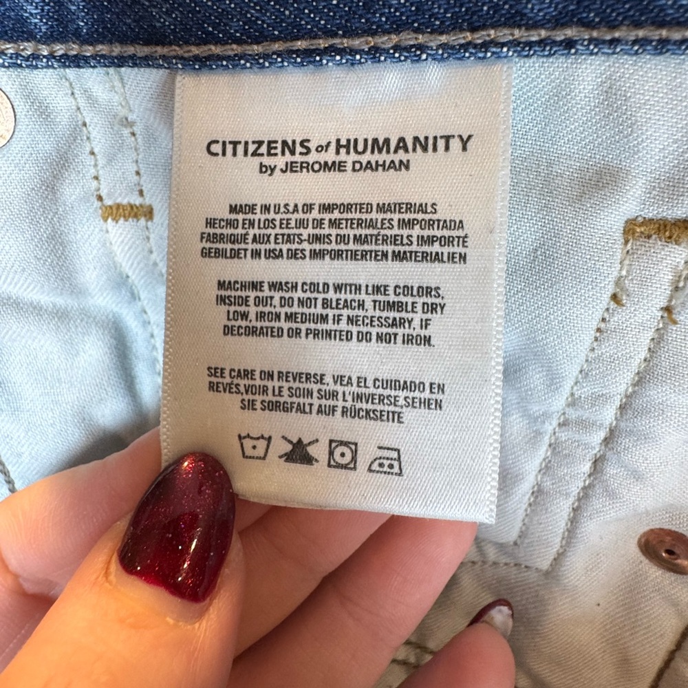 Citizens Of Humanity Premium Vintage Dree Crop High-Rise Slim Straight Jeans 29 - Picture 14 of 15